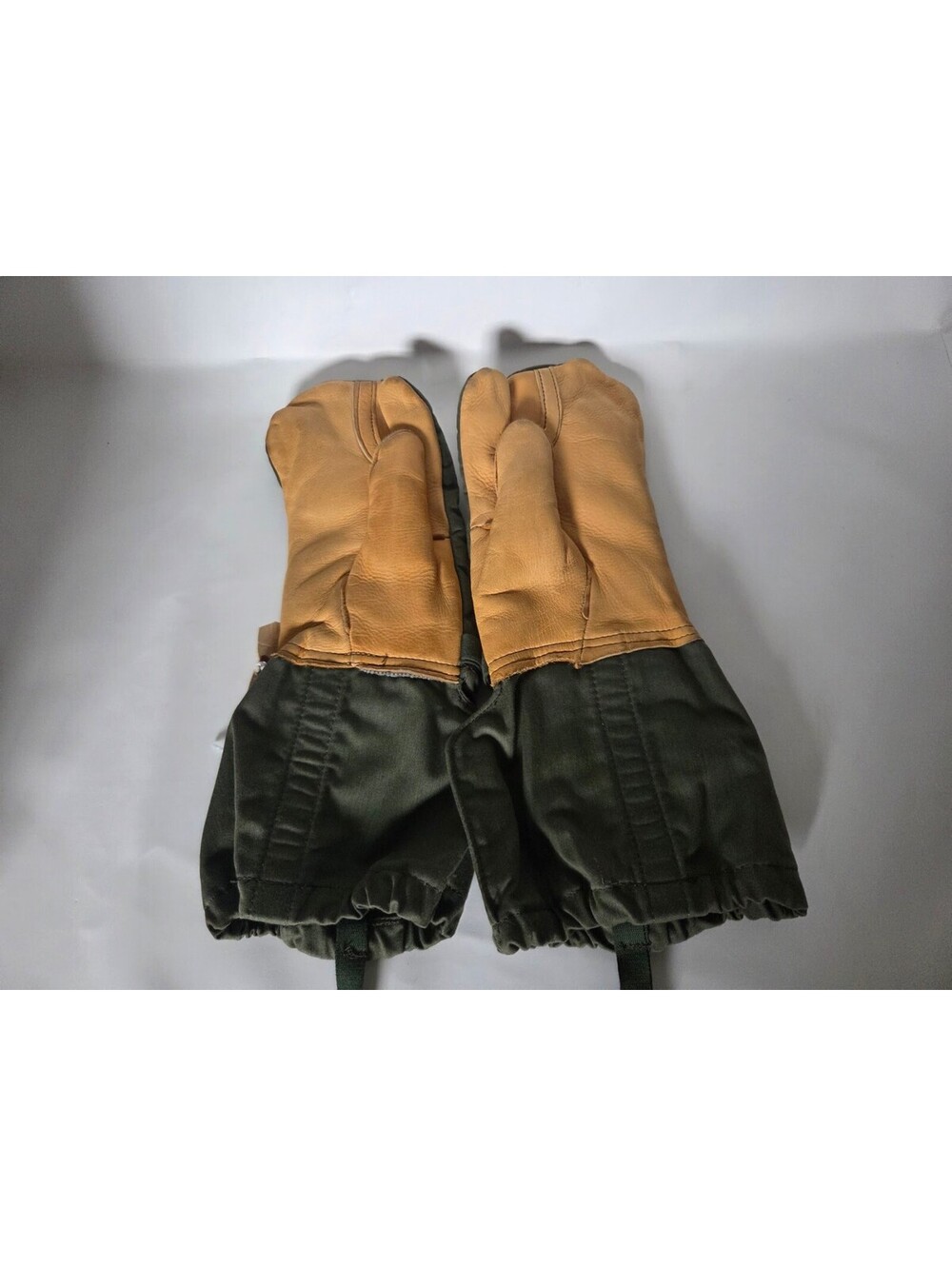 1965US Military Cold Weather Trigger Finger Mittens Gloves With Wool Insert M